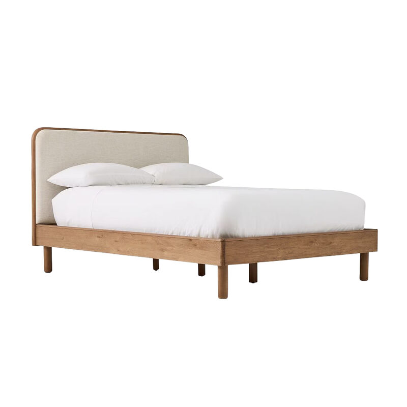 West Elm Miles Wood & Upholstered Bed - King image number 0